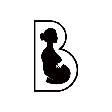 Premium Vector Letter B Beauty Pregnant Woman Logo Design