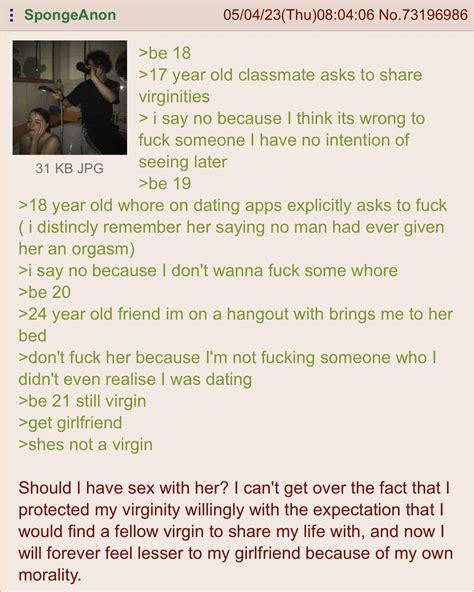 Anon Protects Virginity Rgreentext Greentext Stories Know Your