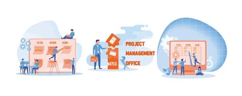 Premium Vector Office Work And Time Management Project Management