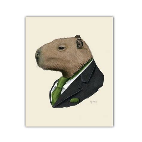 Capybara Animal Print Modern Kids Art Unique Baby Gift - Etsy