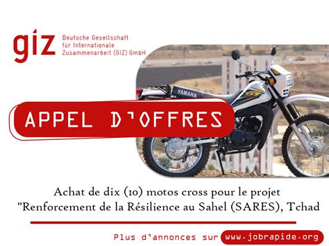 La GIZ Lance Un Avis D Appel D Offres Pour L Achat De Dix 10 Motos