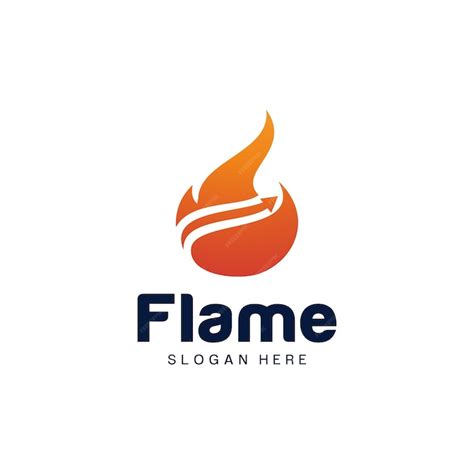 Premium Vector | Flaming fire logo set combination with arrows