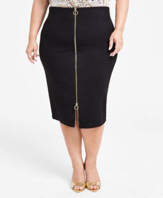 I N C International Concepts Plus Size Zip Front Pencil Skirt Created