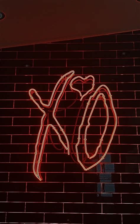 The Weeknd Xo Neon Red Imagem De Fundo Para Telefone Fundos Para