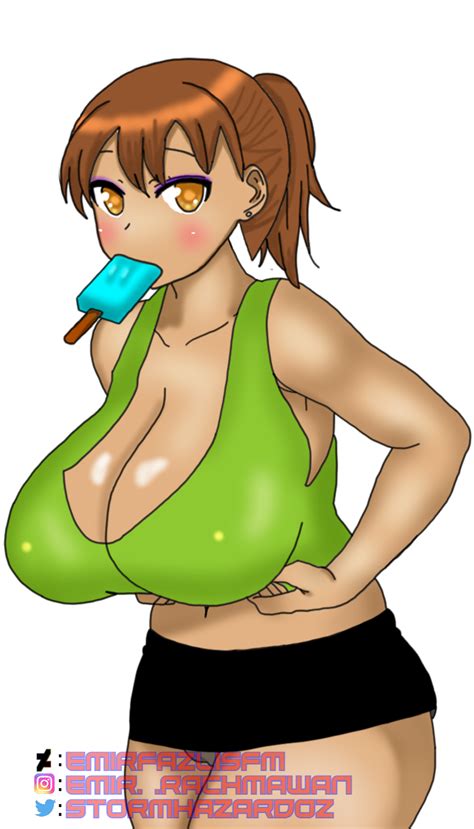 Rule 34 1girls Background Character Bing Chilling Breasts Brown Hair Cleavage Cleavage Cutout