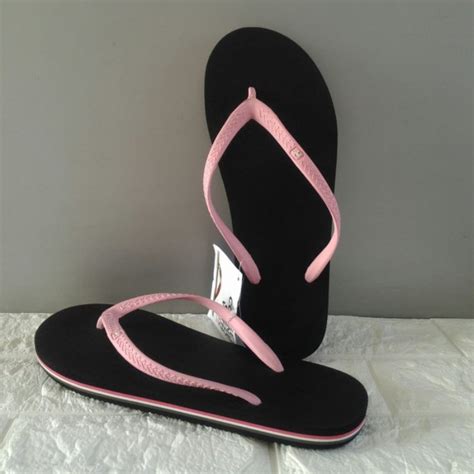 Jual Sandal Jepit Wanita Sandal Panama Classic Female Hitam Tali Pink