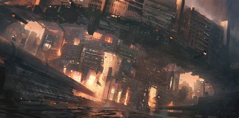 Futuristic Cityscape Stunning Sci Fi Hd Wallpaper By Leon Tukker