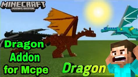 Minecraft Dragon Mod Pack For Mcpe Dragon Add Ons Youtube