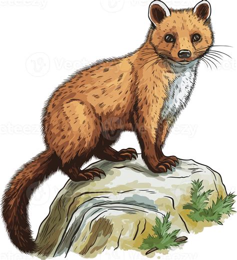 American Marten Illustration 31426324 PNG