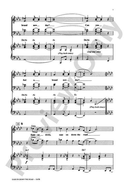 Ease On Down The Road Satb Choral Octavo Digital Sheet Music Download