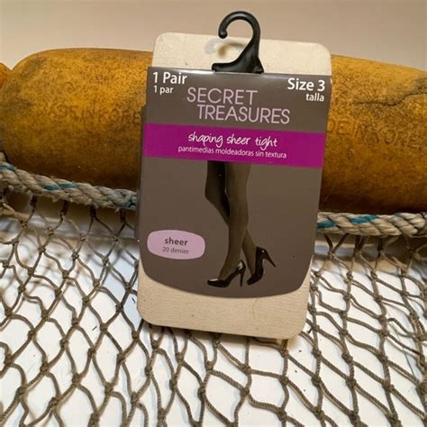 Secret Treasures Accessories New Secret Treasures Nude Sheer Shaping Tights Size 3 Poshmark