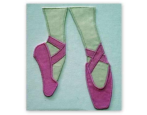 Iron On Ballet Slippers Patch Ballet Applique Iron On Etsy Australia