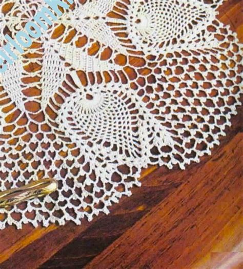 Tulip Pineapples Doily Vintage Crochet Pattern 13 Etsy