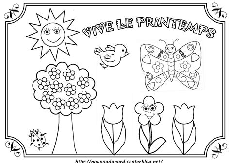 Coloriage printemps dessiné par nounoudunord