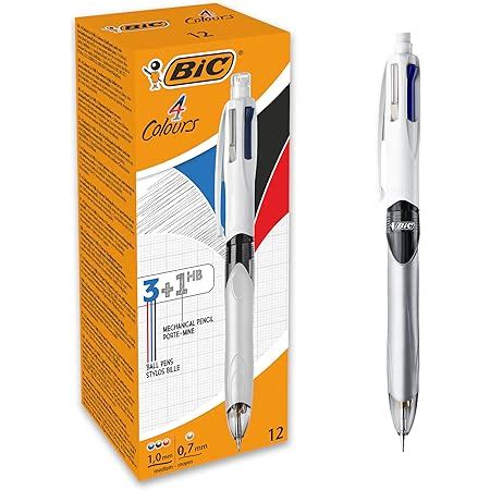 BIC 4 Couleurs 3 1 HB Stylo Bille Rétractable et Porte Mines Blister