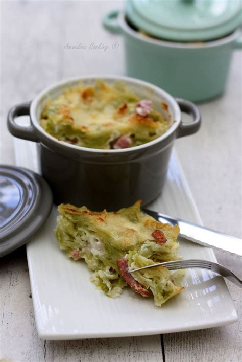 Gratin De Ravioles Au Parmesan Et Lardons Amandine Cooking