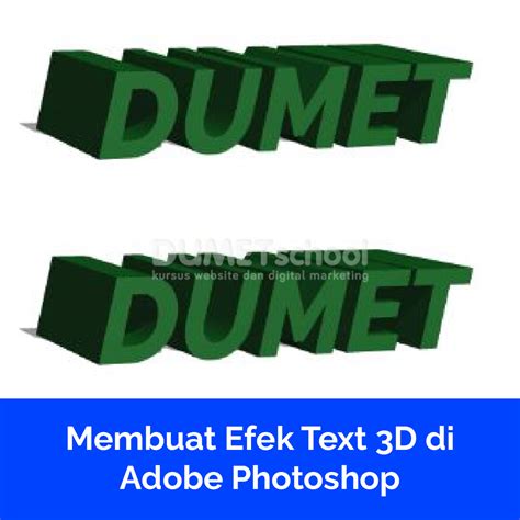 Membuat Efek Text D Di Adobe Photoshop Kursus Desain Grafis Dumet