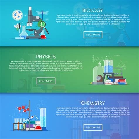 Premium Vector Science Banner Vector Concepts In Line Style