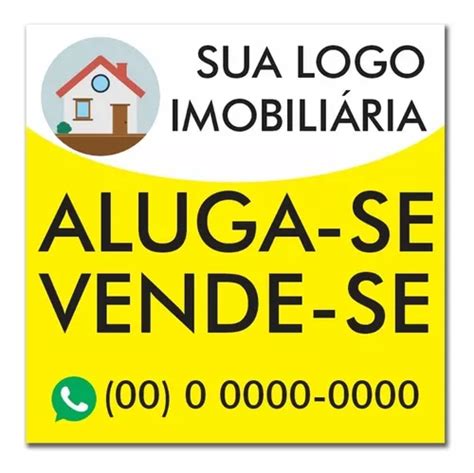 Placa Vende Se Aluga Imobiliaria Corretora X Cm Imovel Ps Mercadolivre