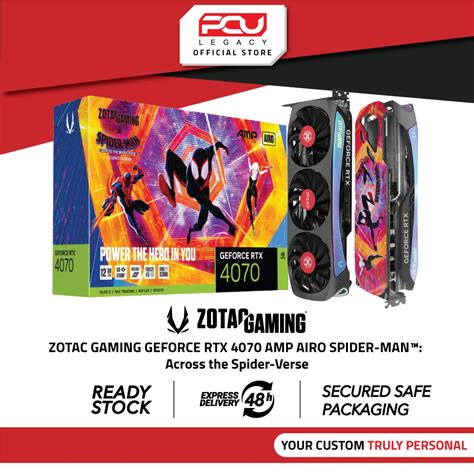 Zotac Gaming Geforce Rtx 4070 Amp Airo Spider Man 12gb Gddr6x 192 Bit Gpu Graphic Card Shopee