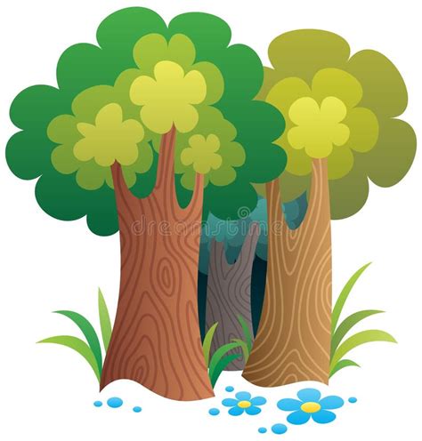 Cartoon Forest Stock Vector Illustration Of Forest Element 25492580