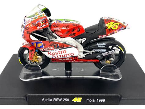 1 18 Scale Valentino Rossi Model Aprilia RSW 250 GP Bike Imola 1999