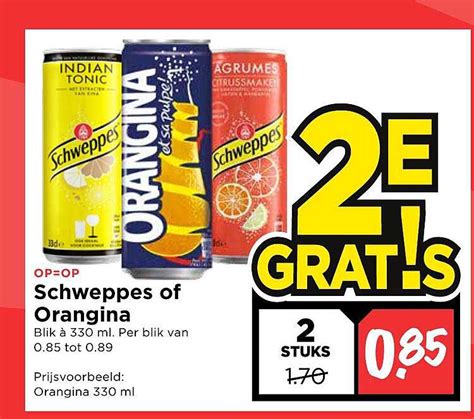 Schweppes Of Orangina Aanbieding Bij Vomar 1Folders Nl