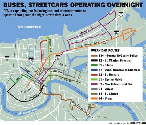Printable New Orleans Streetcar Map
