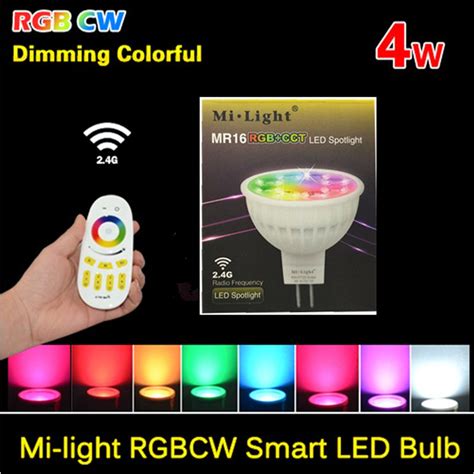 Dc 12v Mr16 4w Mi Light Bulbs 24g Wifi Rgbw Rgbw Led Lamp Light Wireless Brightness Color