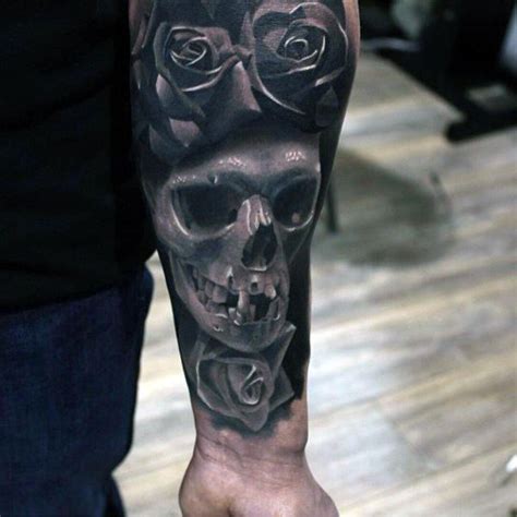 Inner Forearm Skull Tattoo Designs