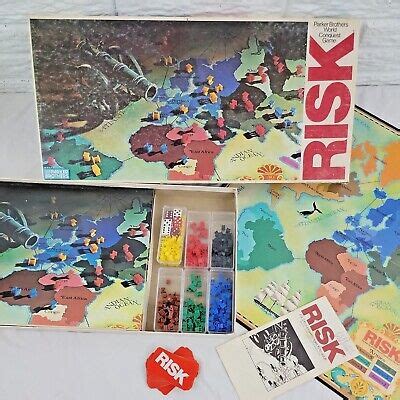 Vtg Risk Board Game Parker Brothers World Conquest Strategy