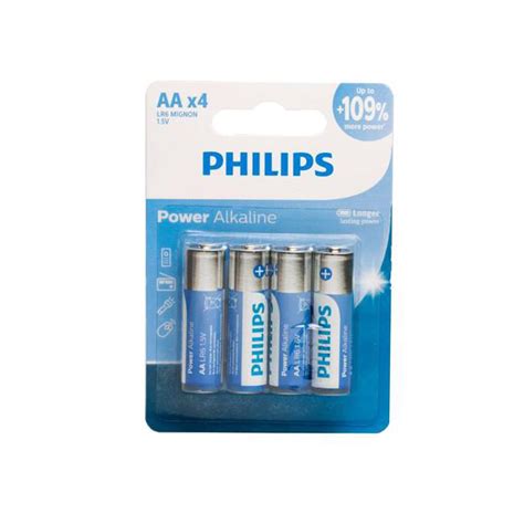 باطری Philips Power Alkaline Aa Lr6 Mignon Battery 4 Pack