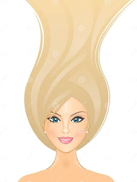 Girl With Long Blond Hair Stock Vector Illustration Of Blonde 28942625