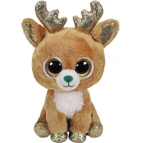 Pyoopeo Ty Beanie Boos Cm Glitzy The Reindeer Plush Regular Big