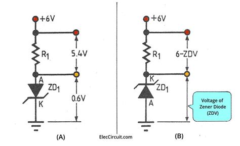 Circuit Diagram Of Zener Diode For Voltage Reference Zener D