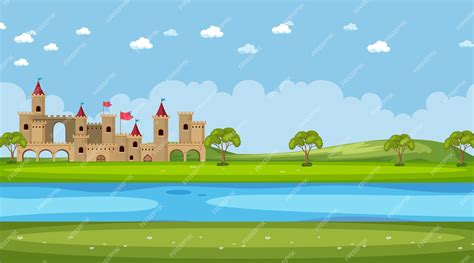 Cartoon Town Scene