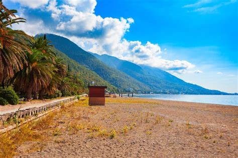 Premium Photo | Gagra city beach in abkhazia georgia