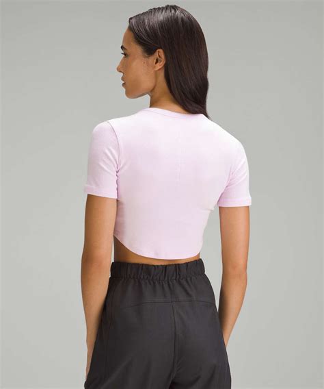 Lululemon Hold Tight Cropped T Shirt Meadowsweet Pink Lulu Fanatics