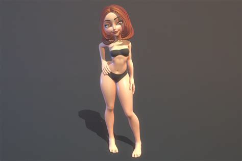 Female Cartoon 3d Model Turbosquid 2016194