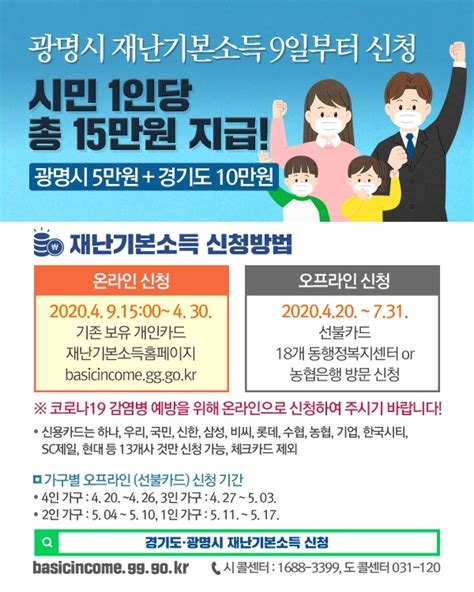 광명시 재난기본소득 9일부터 신청