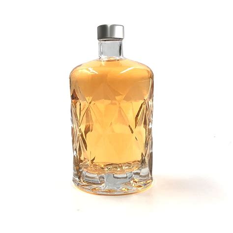 Luxury Exotic Liquor Bottles 430ml Fancy Whisky Bottle Glass High Quality Empty Whisky Bottle