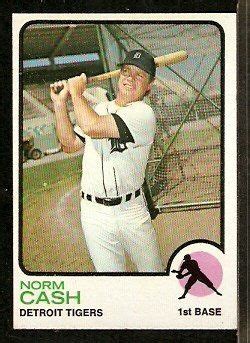 DETROIT TIGERS NORM CASH 1973 TOPPS 485 NR MT By Cheepseetz Norm