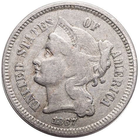 1867 Three Cent Nickel - Numismax