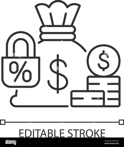 Fixed Deposit Linear Icon Stock Vector Image Art Alamy