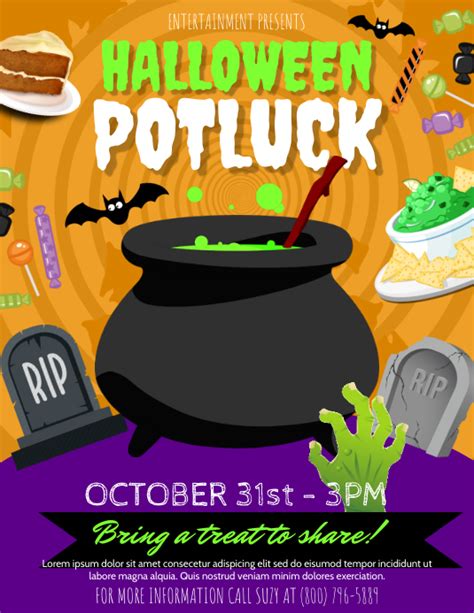 Halloween Potluck Template Postermywall