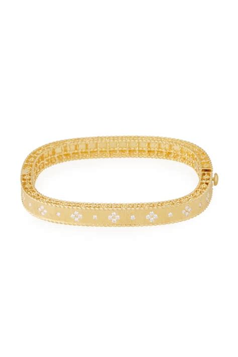 Roberto Coin Venetian Princess 18k Gold Diamond Bangle Neiman Marcus