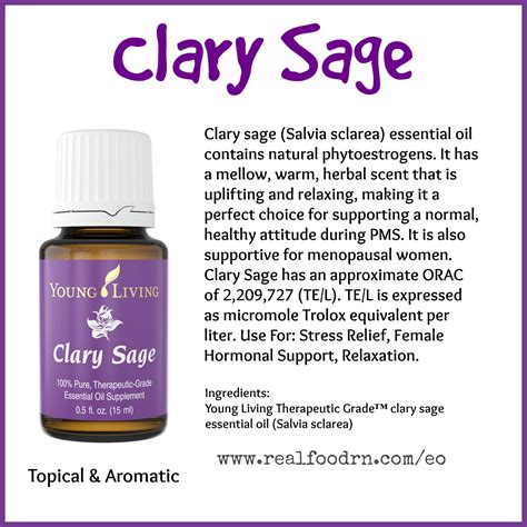 Clary Sage Essential Oil Real Food Rn