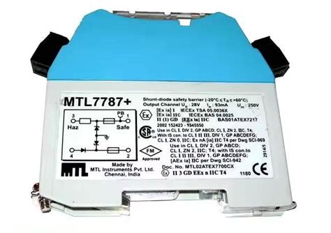 Mtl7787 Mtl Safety Barrier Mtl 2 Channel Zener Diode Barrier 300