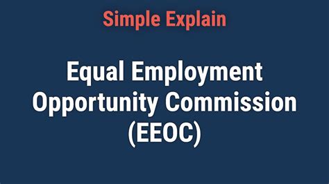 What Is The Equal Employment Opportunity Commission Eeoc Youtube