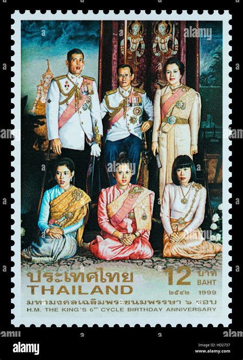 A Thai Postage Stamp Depicting His Majesty The King Bhumibol Adulyadej